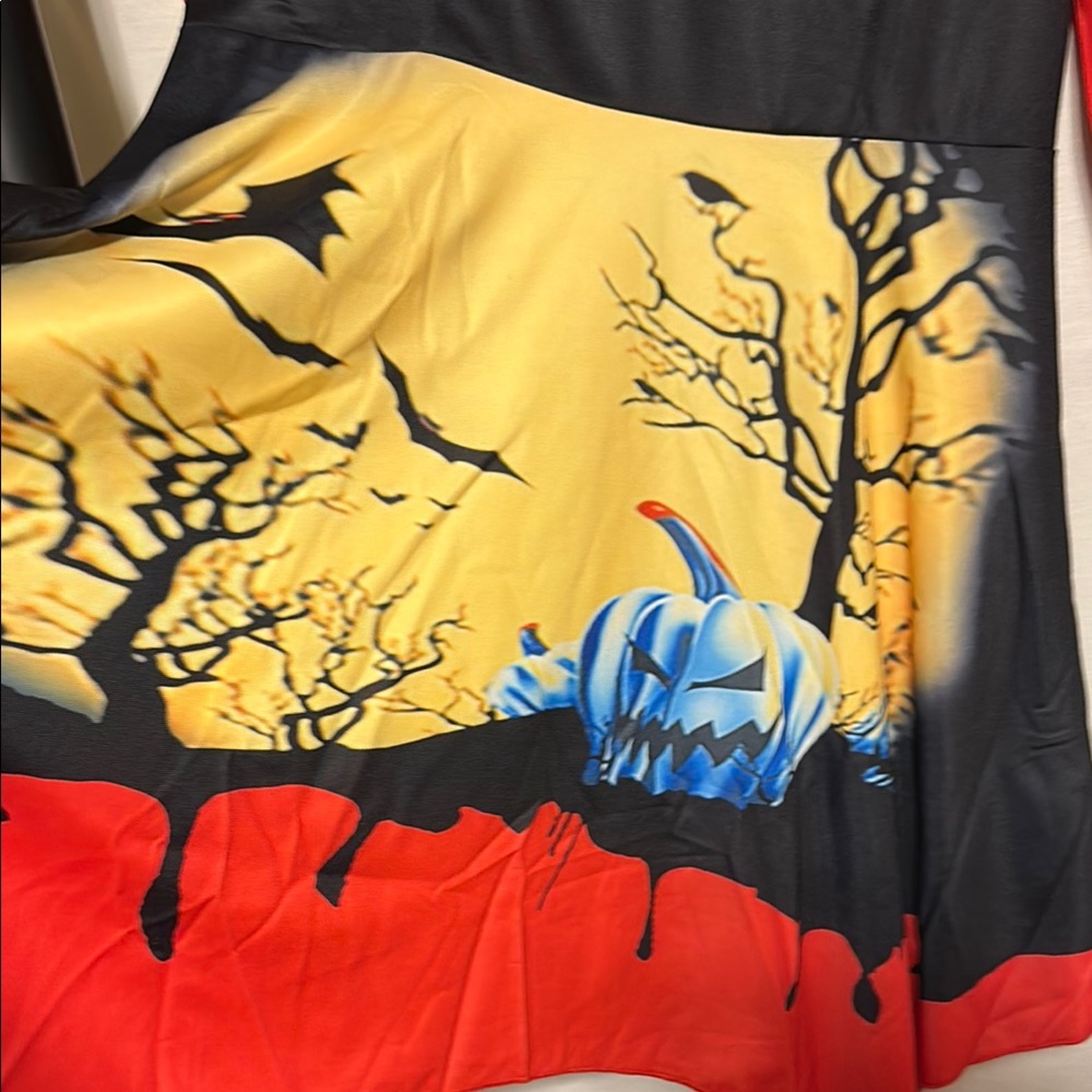 Red and Black Halloween Graphic Dress XL - Picture 3 of 5